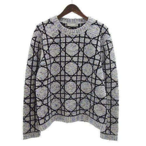 DIOR Gray Round Neck Knit Sweater for Men 483M643AT804889