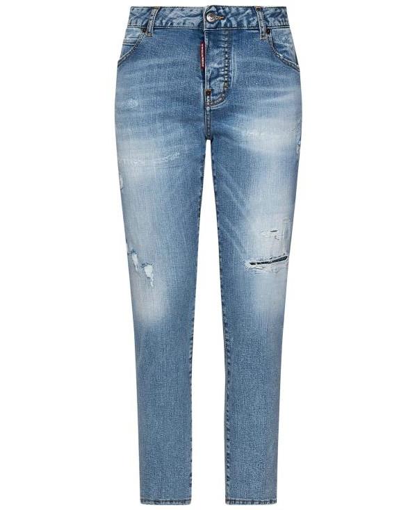 Dsquared2 Distressed Light Wash Cool Girl Jeans Denim Pants