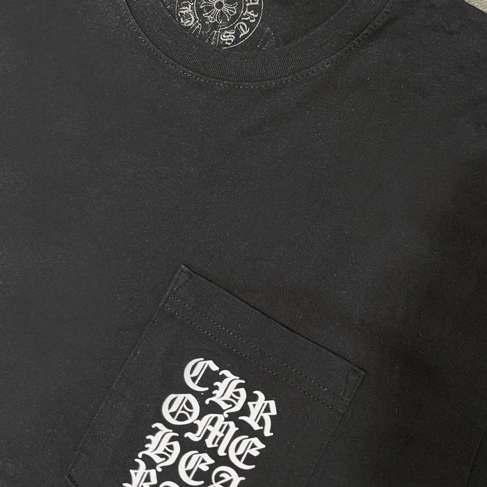 Chrome Hearts Gothic Back Logo Pocket Short Sleeve T-Shirt Black