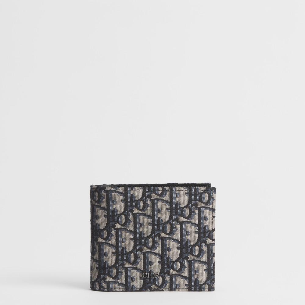 DIOR Oblique Compact Bifold Wallet for Men Card Holder 2OBBH027YSE 2
