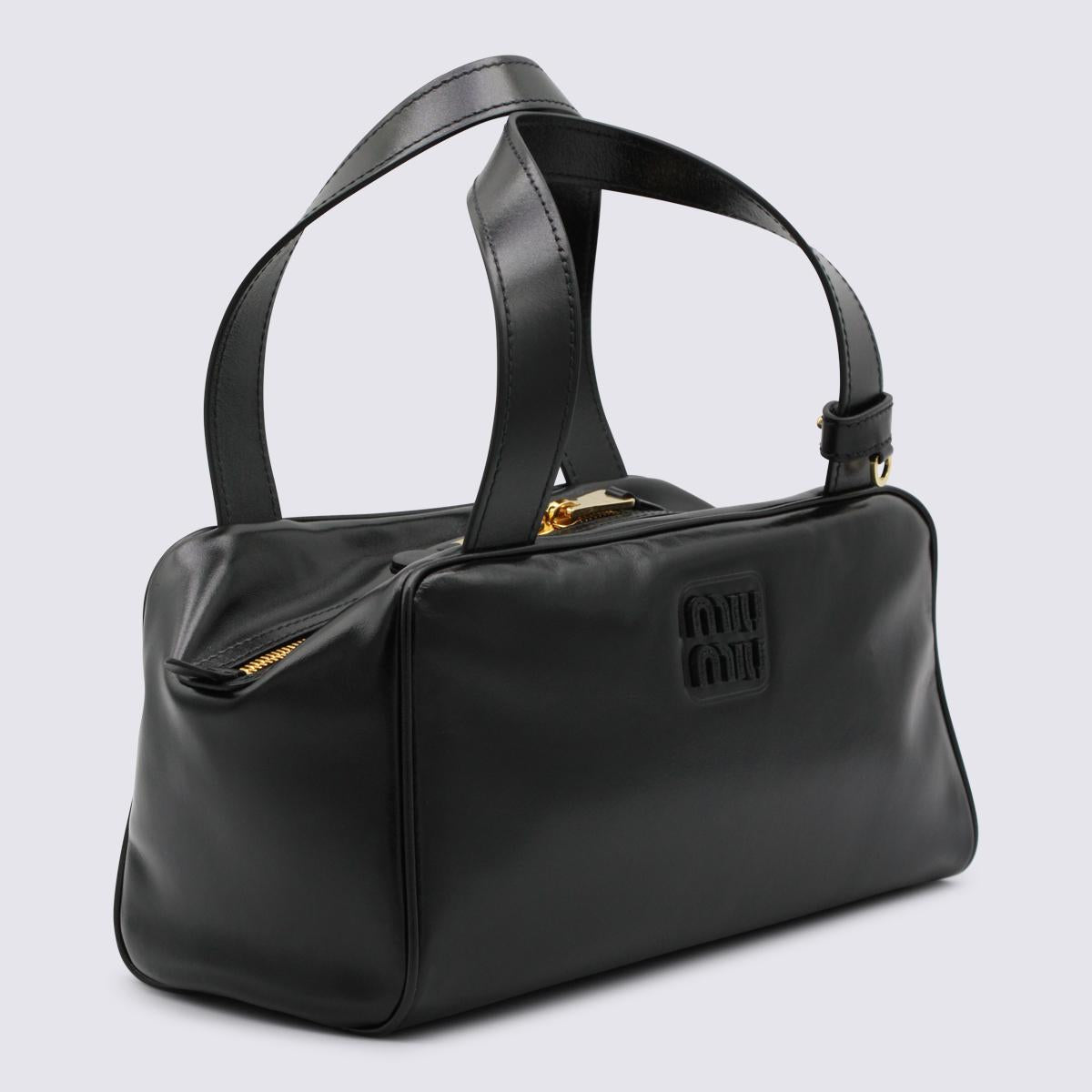 Miu Miu Black Leather Tote Bag