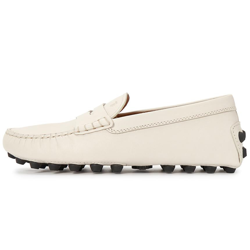 Tods Gommino Bubble Women’s Driving Loafers Leather Beige