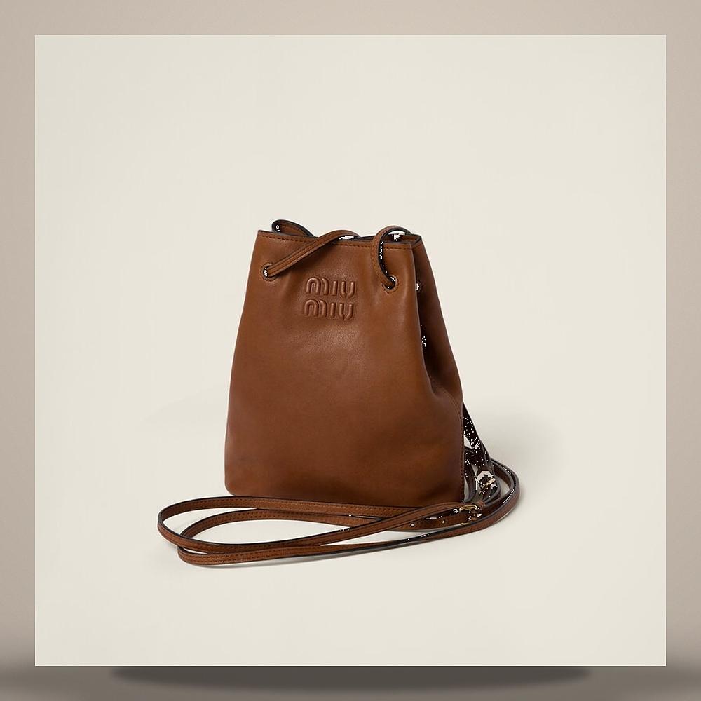 Miu Miu Nappa Leather Mini Crossbody Bag Cream