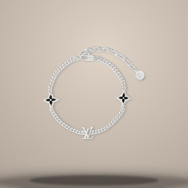 Louis Vuitton Silver LV Spike Bracelet