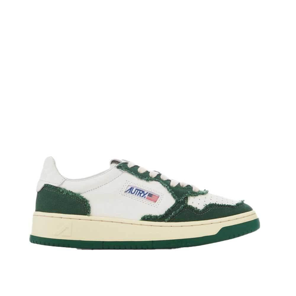 AUTRY Goat Leather Medalist Low Sneakers Men White Black