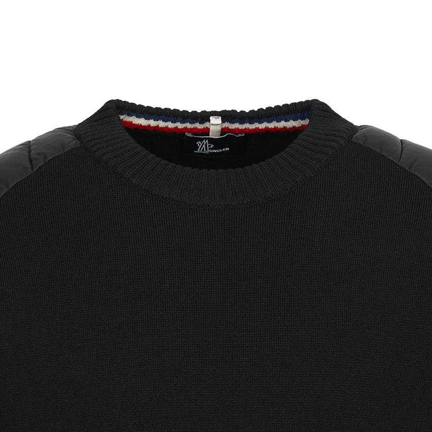 Moncler Grenoble Girocollo Black Wool Crewneck Sweater Men