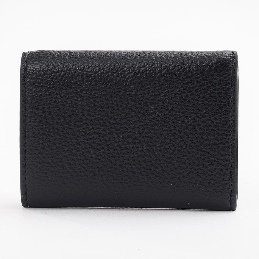 Vivienne Westwood Women’s Small Flap Purse Wallet Black Leather