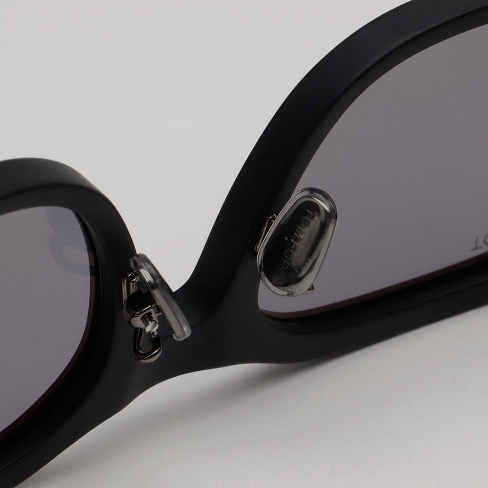 TOM FORD Gray Semi-Mirrored Matte Black Acetate Sunglasses Unisex TF1232DN 02A