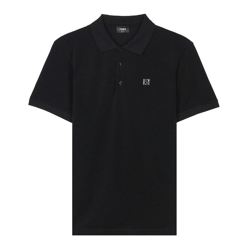 FENDI Men’s Piqué Polo Shirt White