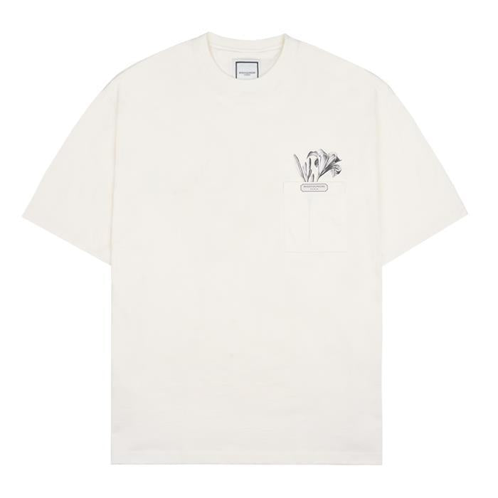 WOOYOUNGMI Flower Back Logo T-Shirt Navy Men’s