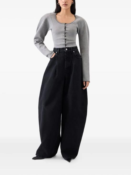JACQUEMUS Black Denim Jeans Women’s Pants