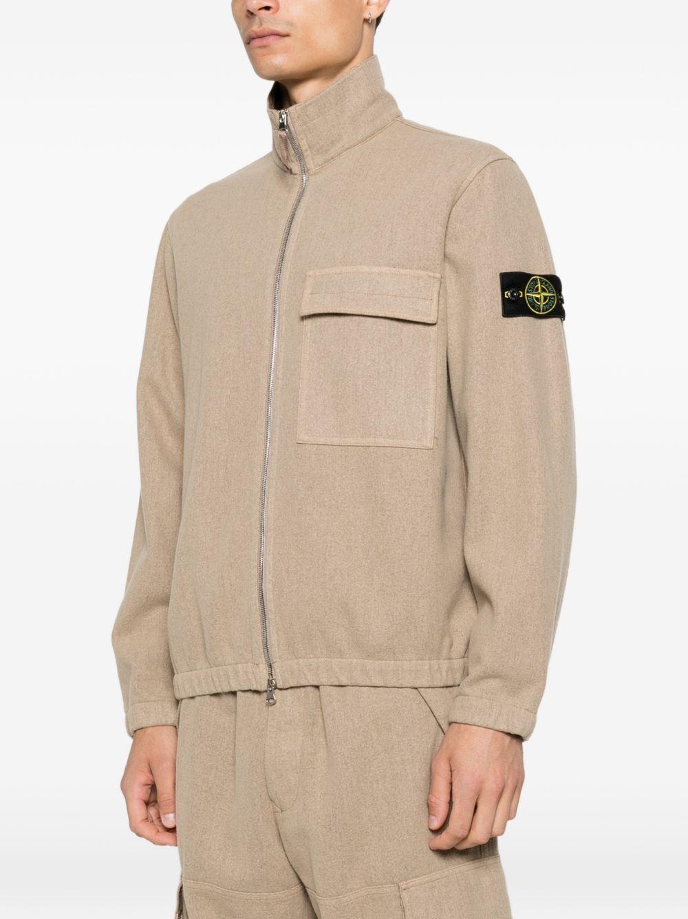 STONE ISLAND Long Sleeve Shirt Jacket Bomber - Gray Men’s