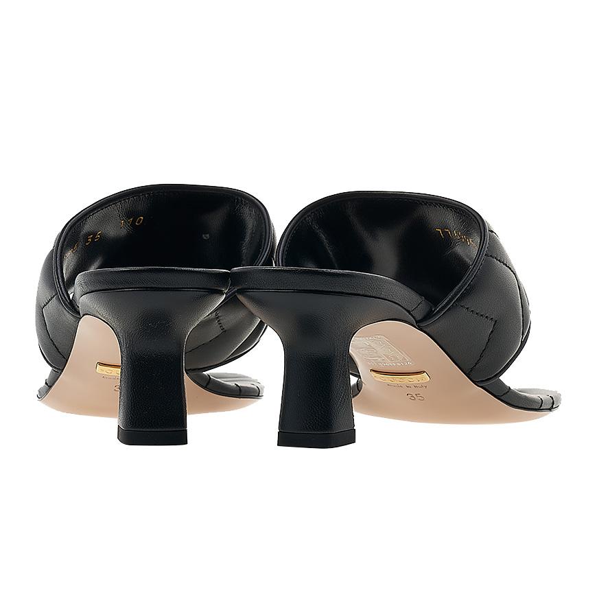 GUCCI Women’s GG Logo Heel Sandals 776995 BKO60 1000