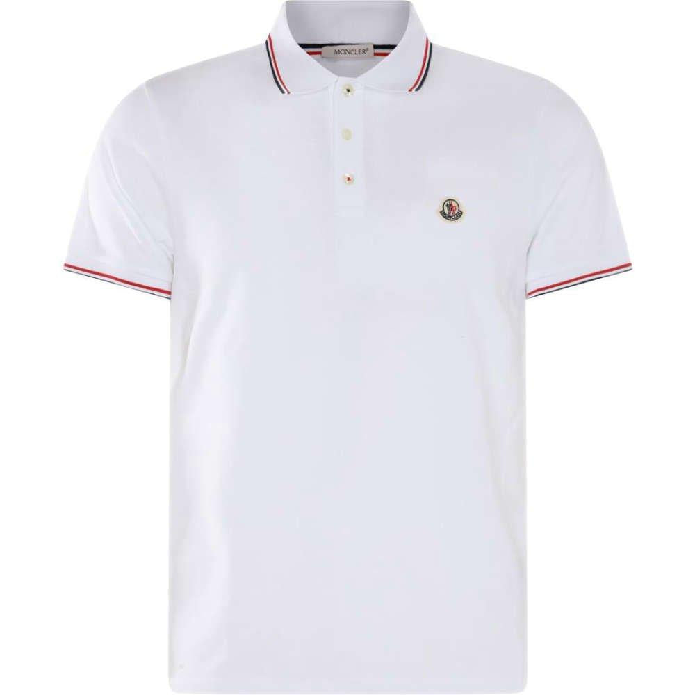 Moncler Logo Patch White Cotton Polo T-Shirt Unisex
