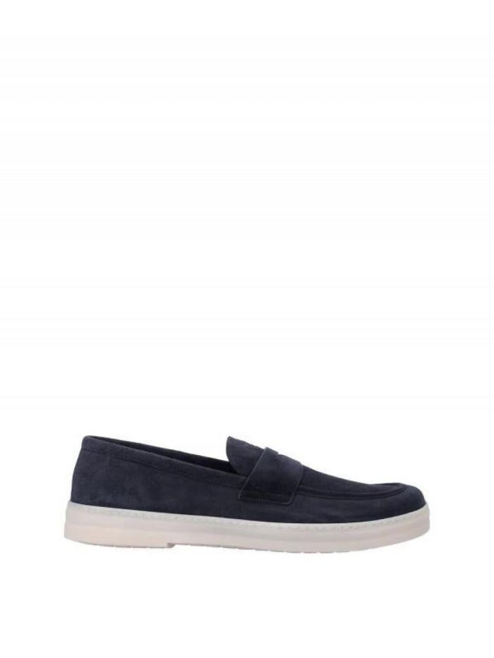 PRADA Suede Loafers Men Black Classic Slip-On Shoes