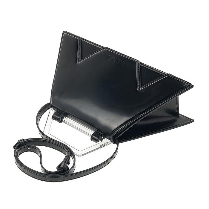 MSGM Black Leather Tote Shoulder Bag Women’s Tote