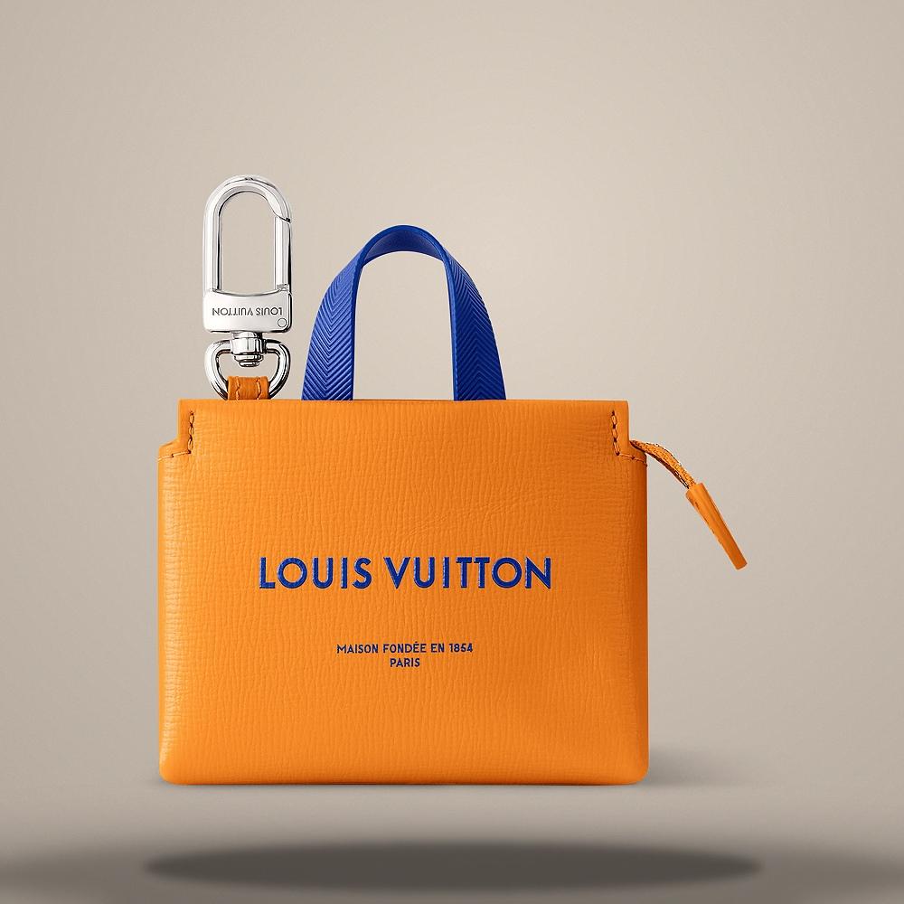Louis Vuitton Orange LV Mini Shopper Bag Charm Key Ring