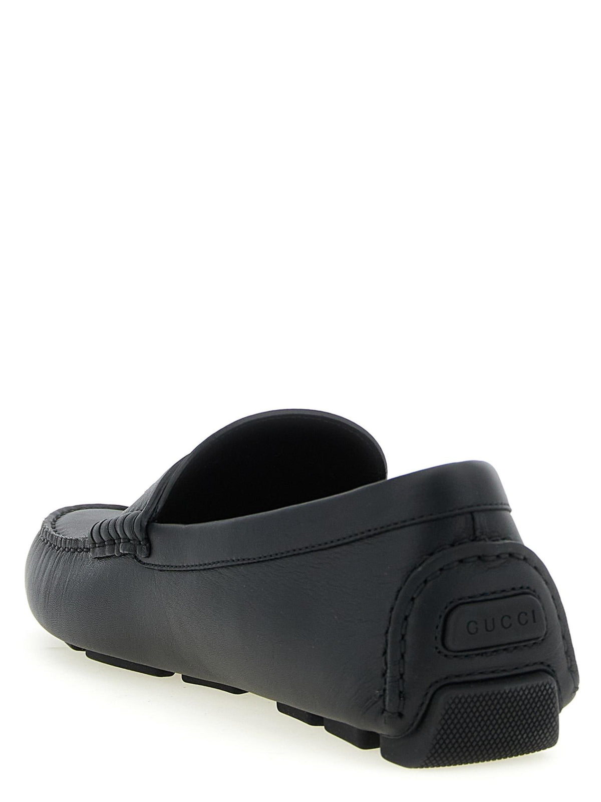 GUCCI Black Leather Loafers for Men