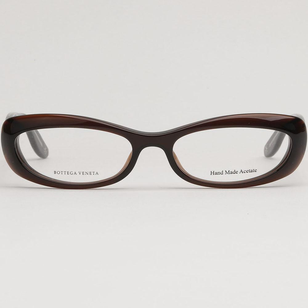 Bottega Veneta Black Acetate Oval Geek Chic Eyeglass Frames Unisex BV84 VNH
