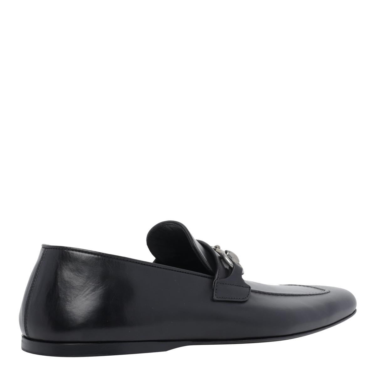 GUCCI Black Leather Loafers