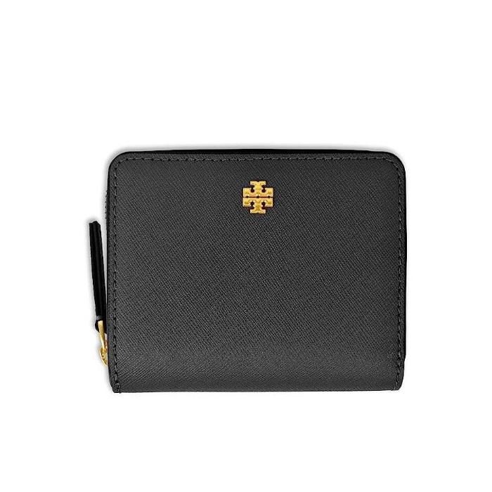 Tory Burch Saffiano Leather Emerson Zip Around Mini Card Wallet