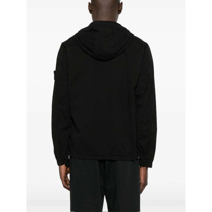 STONE ISLAND Black Woven Patch Logo Jacket for Men S154100091 S0010 V0029