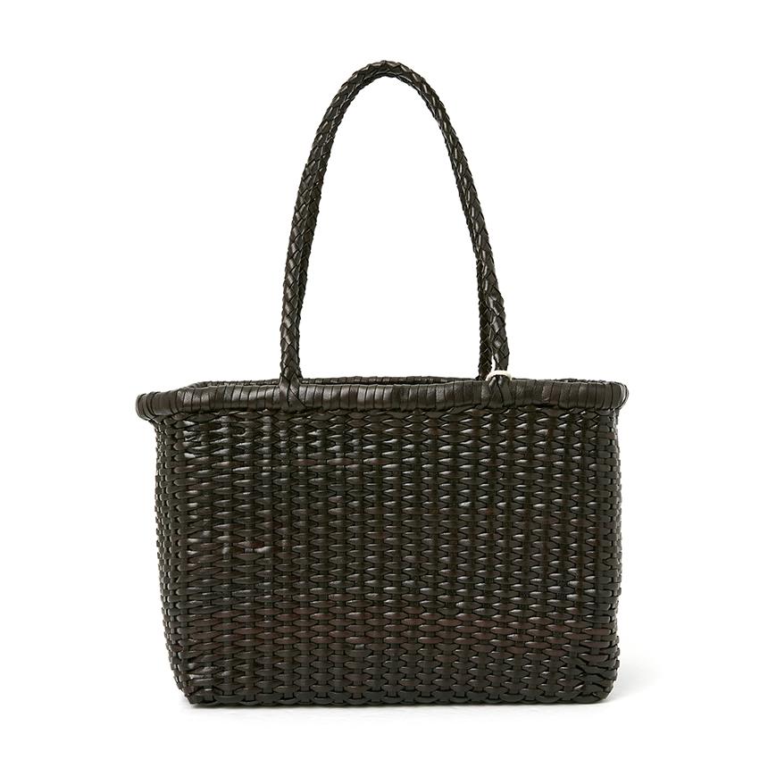 Dragon Diffusion B Weave Small Women’s Basket Tote Bag Dark Brown