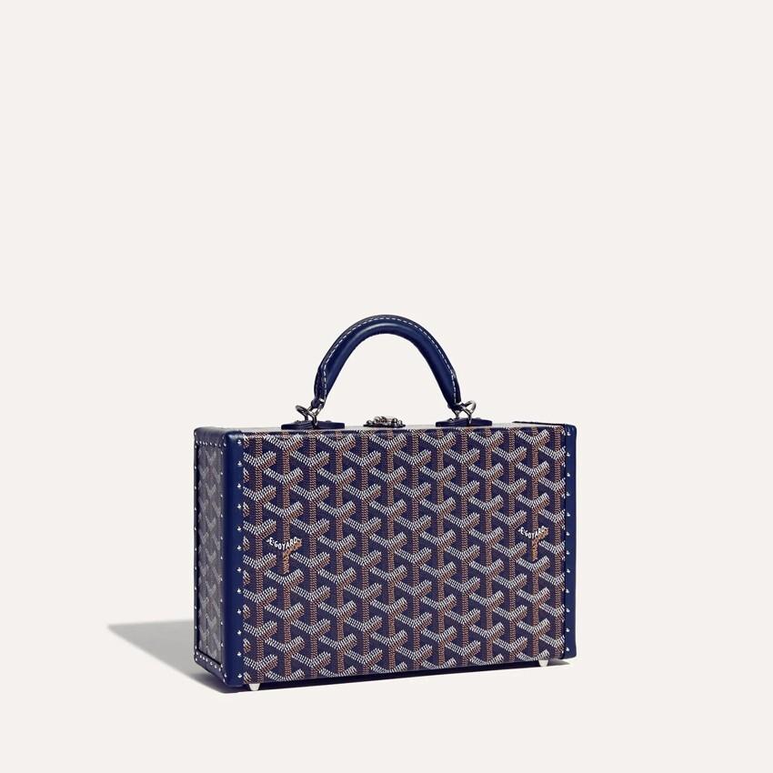 GOYARD Navy Grand Hotel Trunk Tote Bag for Women GHOTELPMLTY12 CL12 P
