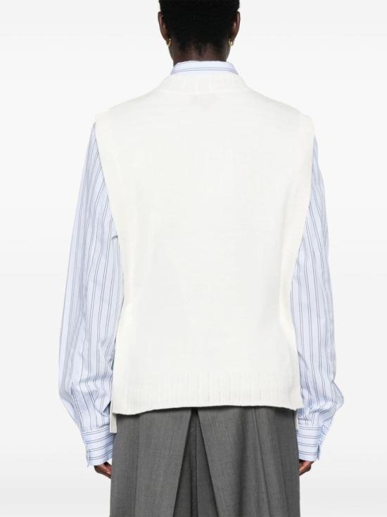 A.P.C. Ecru Sleeveless Cotton T-Shirt