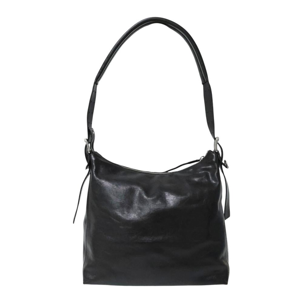 Lemaire Small Belted Hobo Bag Women’s Shoulder Bag Black Leather