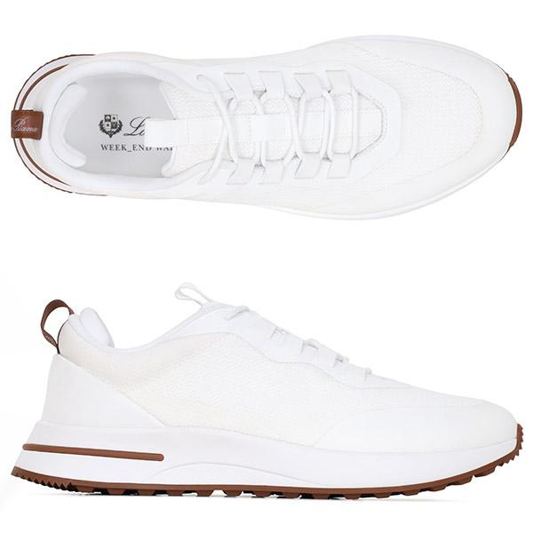 Loro Piana White Weekend Walk Low-Top Sneakers