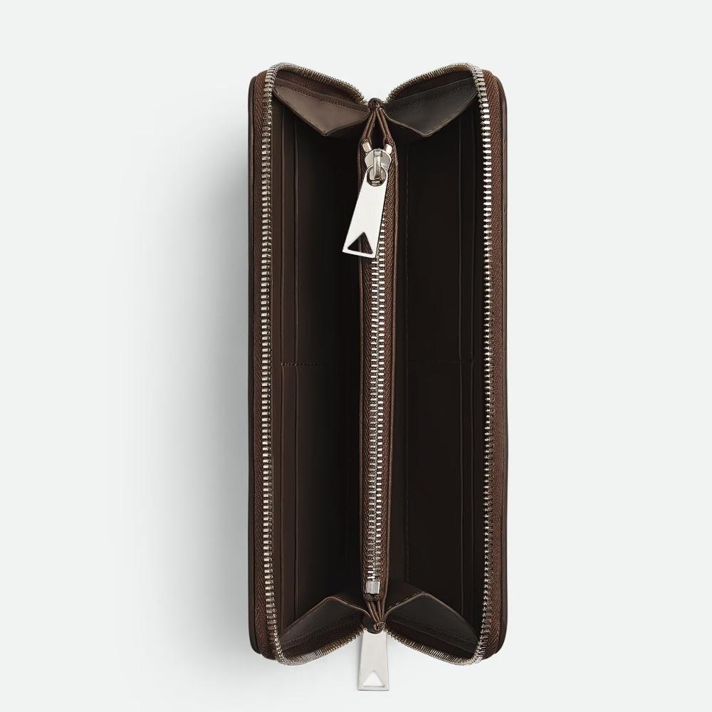 Bottega Veneta Intrecciato Zip Around Long Wallet Fondant