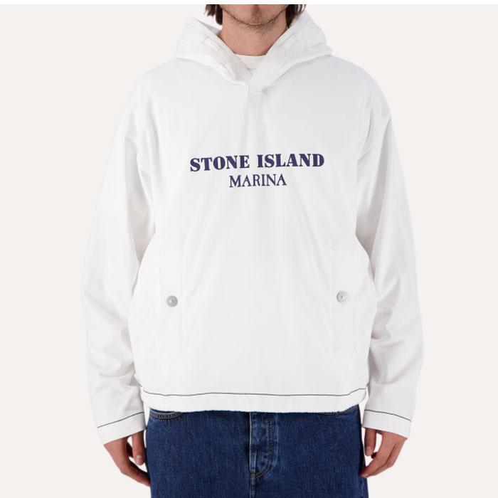 STONE ISLAND Marina Hooded T-Shirt White Men’s Top