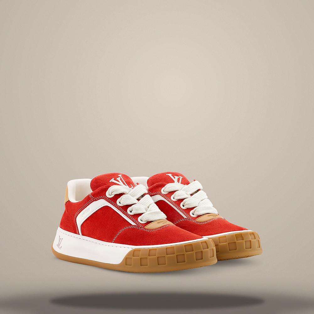 Louis Vuitton Red LV Tilde Sneakers Low-Top Men’s Shoes 1AKQIK