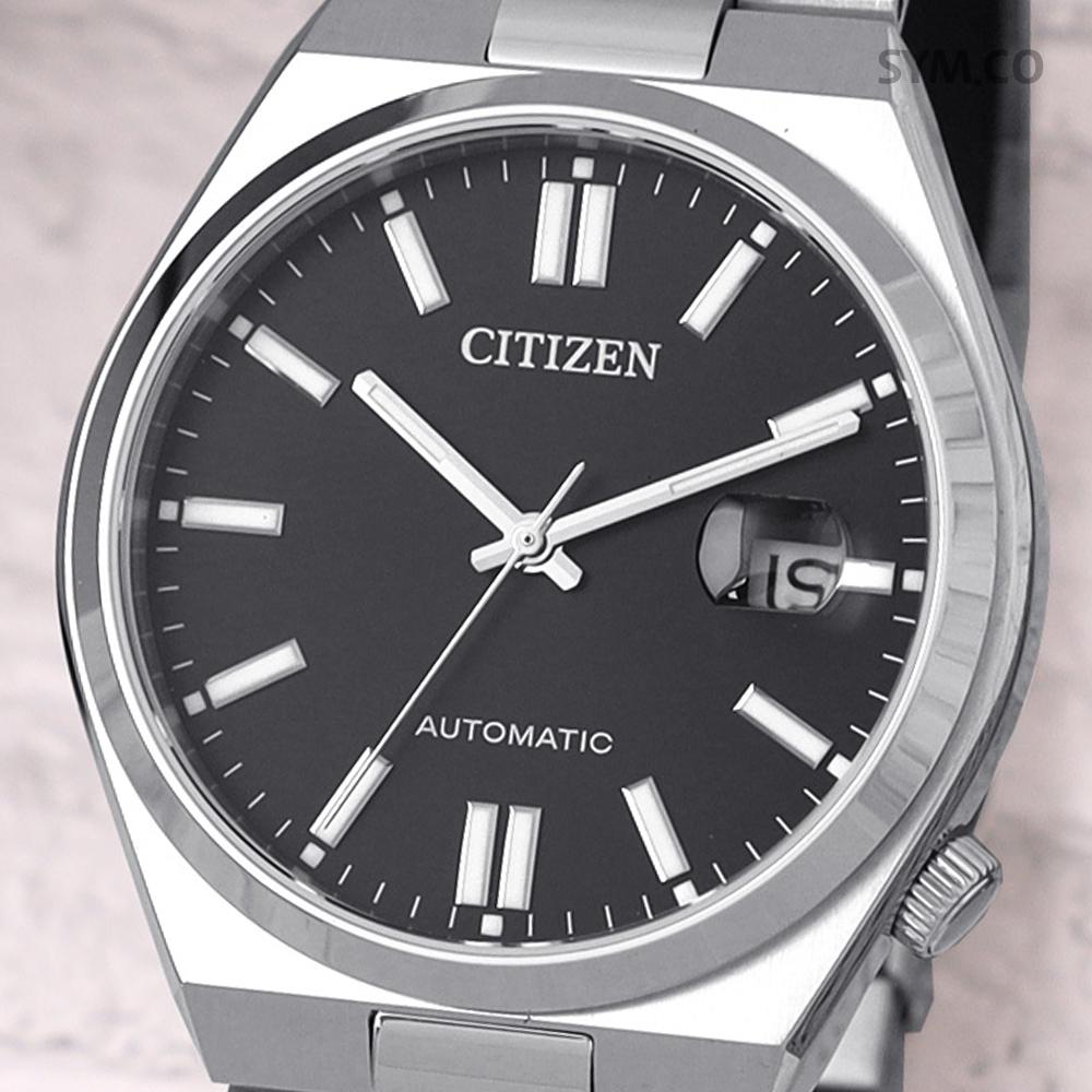 CITIZEN Silver Automatic Sapphire Round Men’s Metal Watch NJ0150 81E