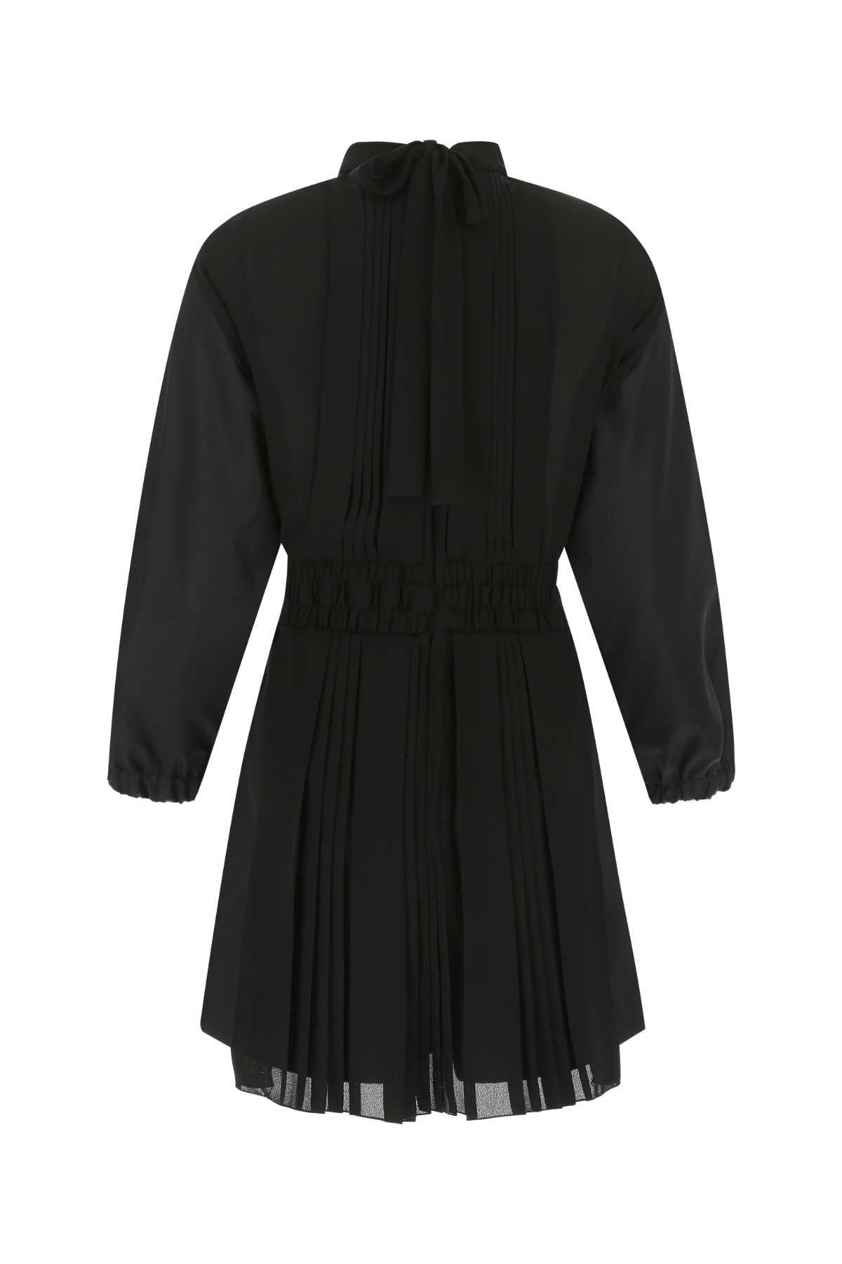 PRADA Black Long Sleeve Mini Dress
