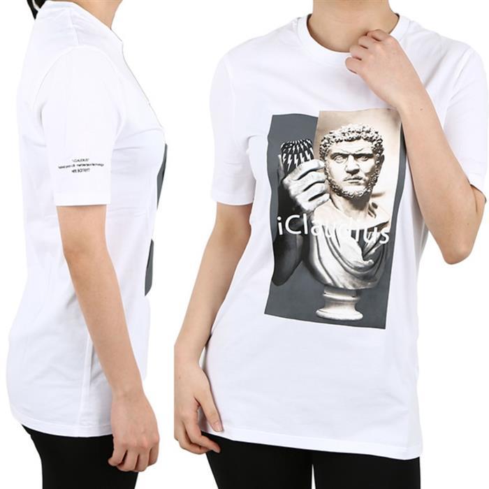 Neil Barrett I Claudius Graphic White Short Sleeve T-Shirt Women