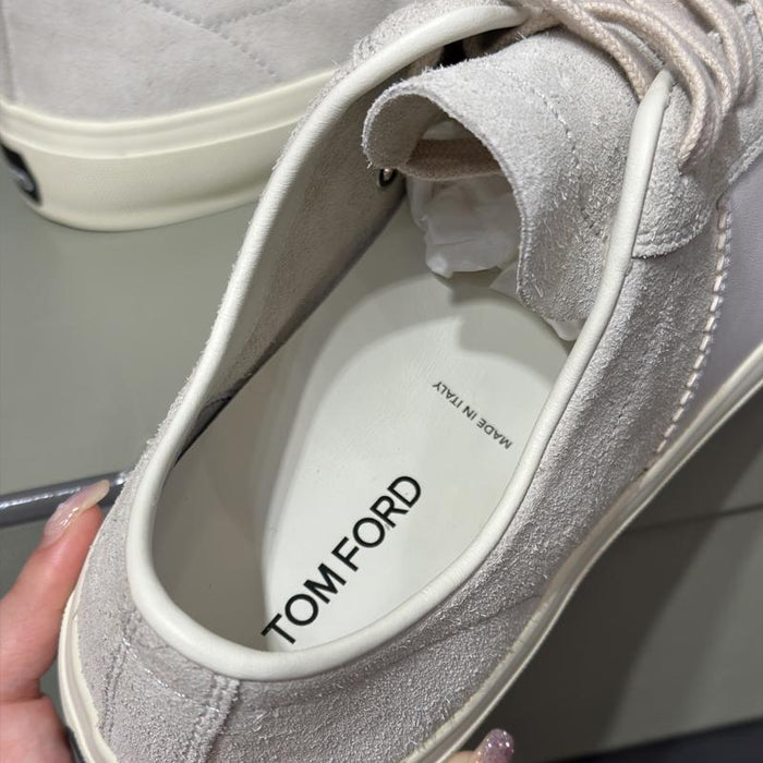 TOM FORD Suede Cambridge Sneakers Marmo Low-Top Men’s