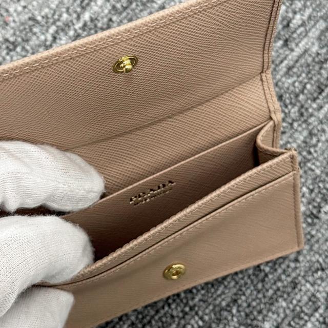 PRADA Saffiano Leather Card Holder with Triangle Logo 1MC122 QHH F0236