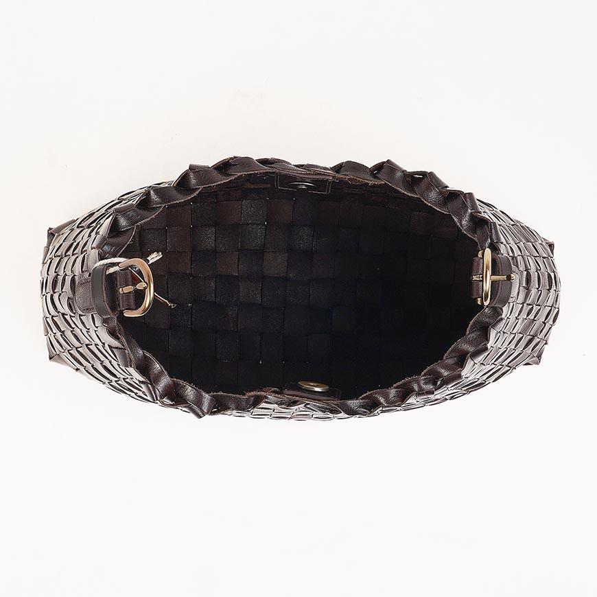 Dragon Diffusion Women's Hobo Shoulder Bag 8170 DK BROWN