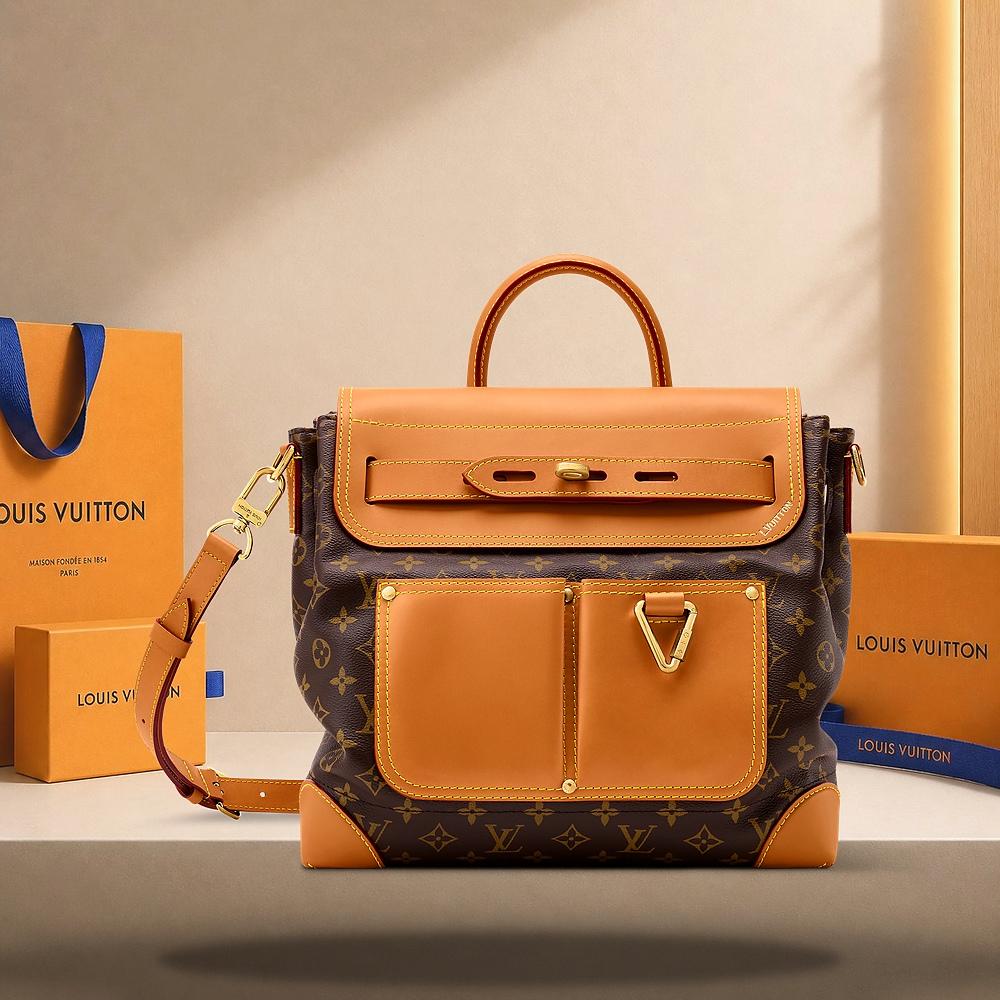 Louis Vuitton Monogram Coated Canvas Steamer 30 Clutch M25989