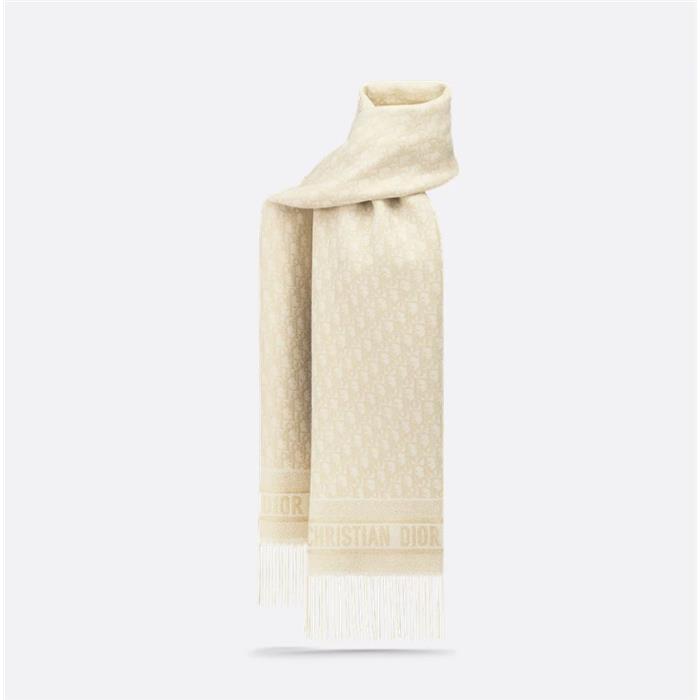 DIOR Oblique Pattern Wool Scarf Muffler Shawl 51DOB209L080 CO90