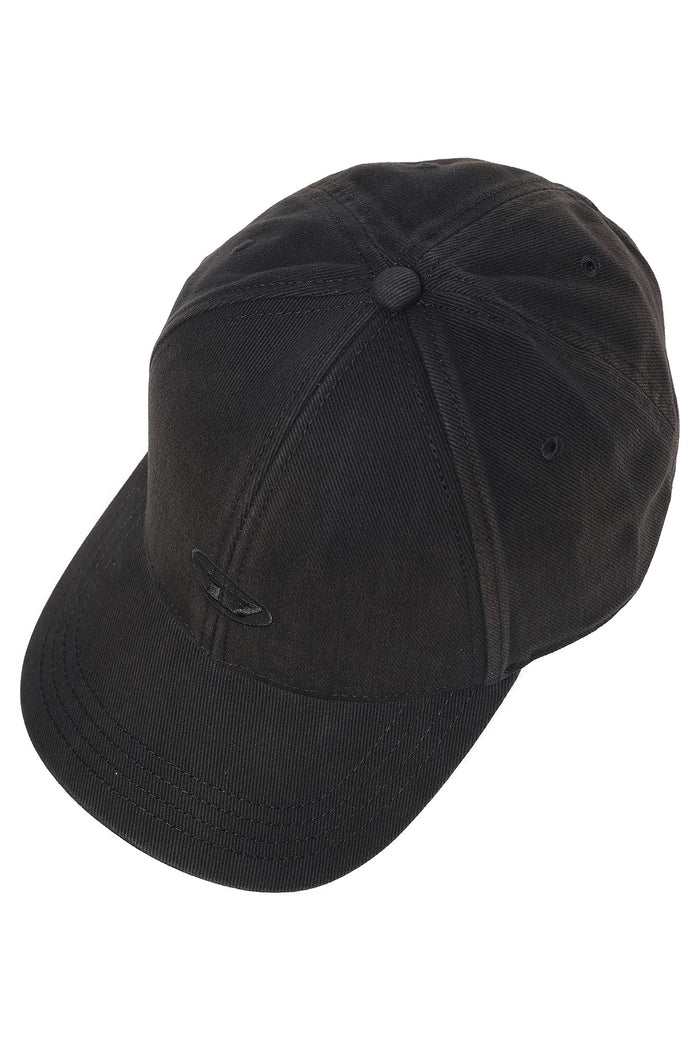 DIESEL CRUNWASH Black Cotton Baseball Cap Unisex