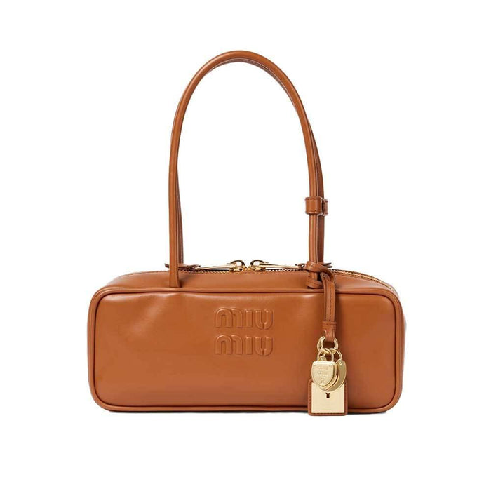 Miu Miu Leather Bow Small Tote Bag Black