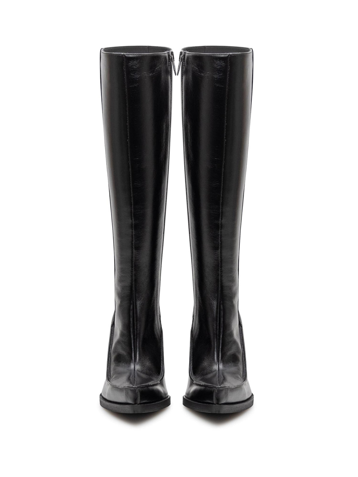 DIESEL Black Leather Long Boots