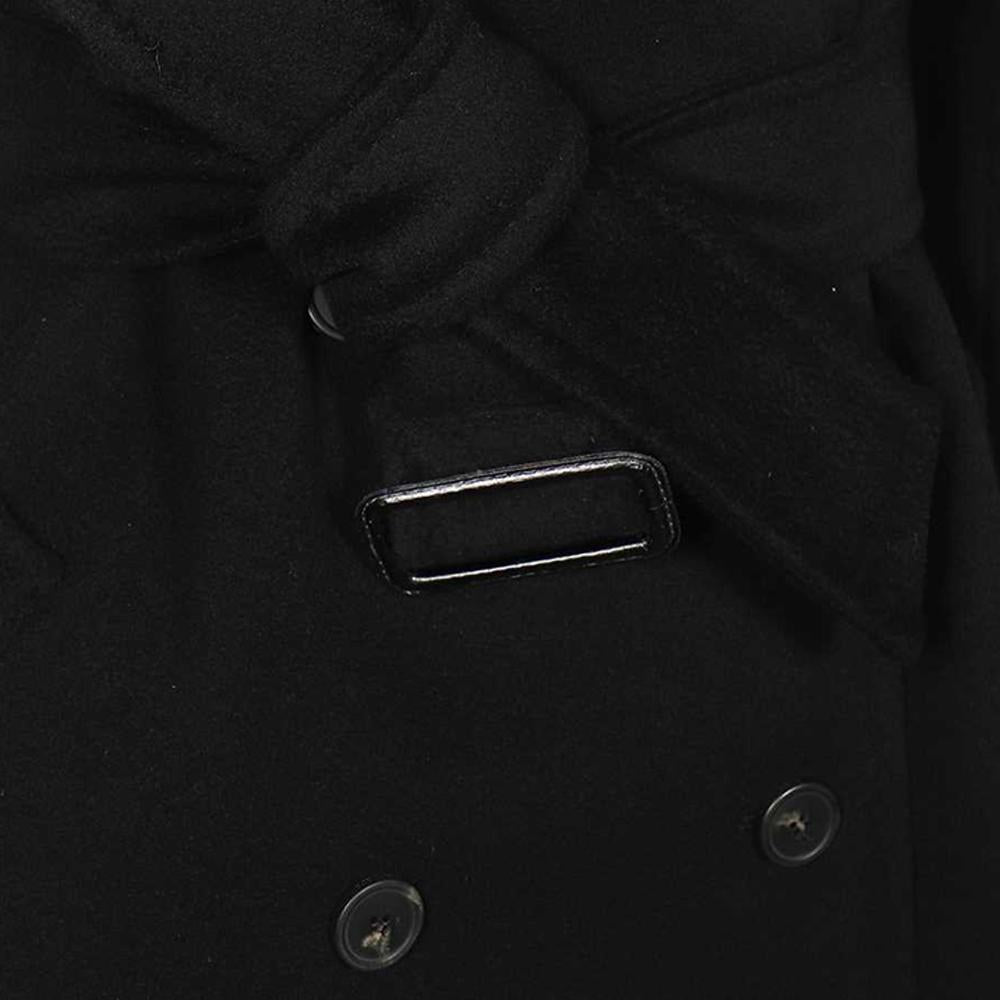 Max Mara AFIDE Double-Breasted Black Coat 50160623 013