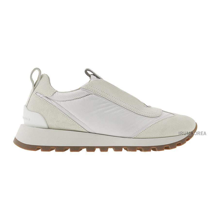 Brunello Cucinelli Women’s Precious Low-Top Sneakers White Leather