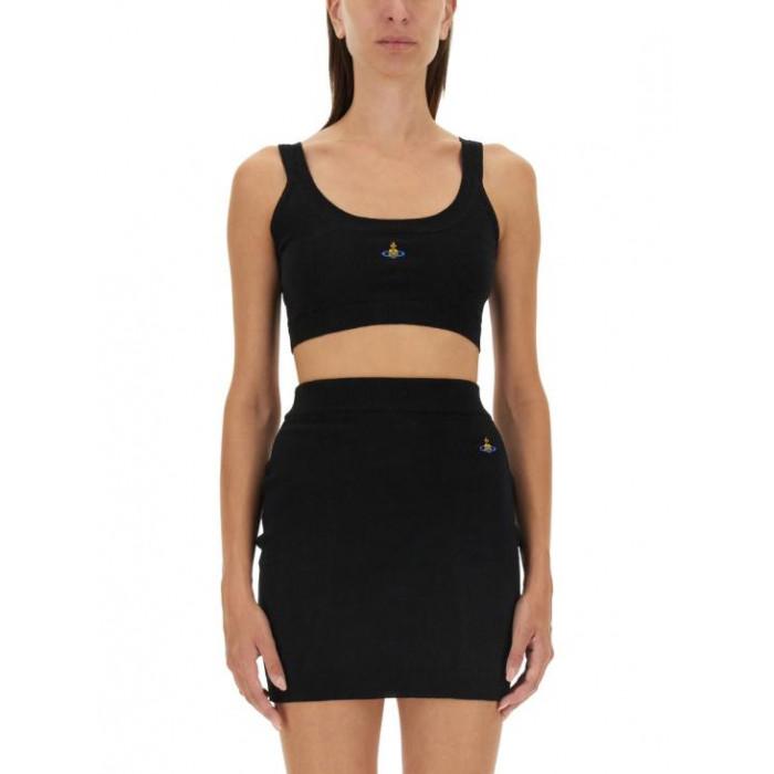 Vivienne Westwood BEA Bra Top Black Cotton T-Shirt
