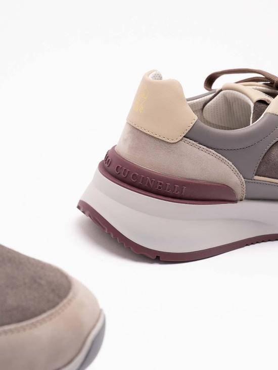 Brunello Cucinelli Nubuck Suede Running Sneakers Gray Men’s