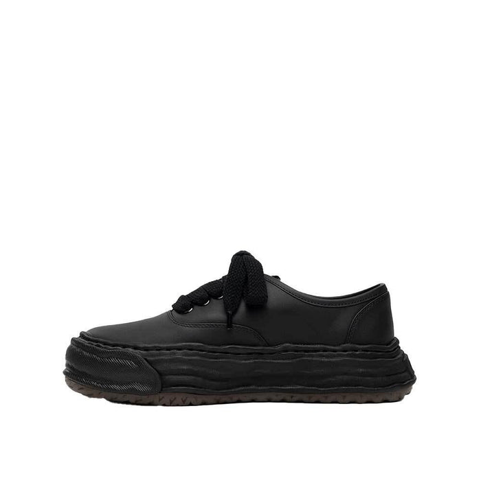 Maison Mihara Yasuhiro Black Leather Baker OG Sole Low-Top Sneakers